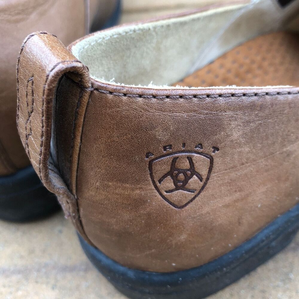 Ariat Slip On Sandal Western Paddock Leather size 7 B - Picture 7 of 11